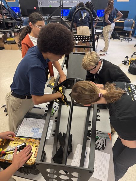 Raven Racing students building the team, photo 1 of 30